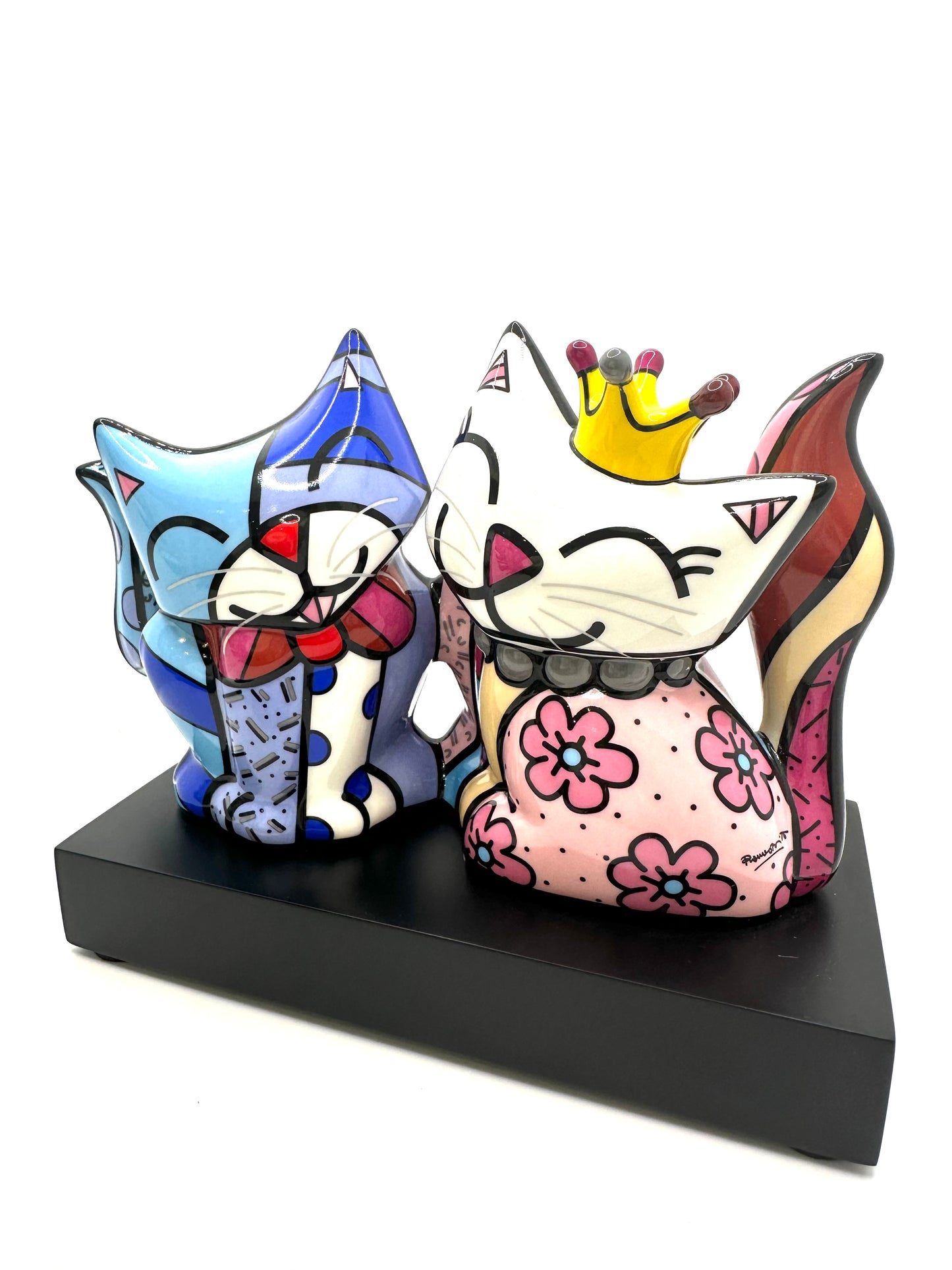 Figurine Duo Chats Romero Britto