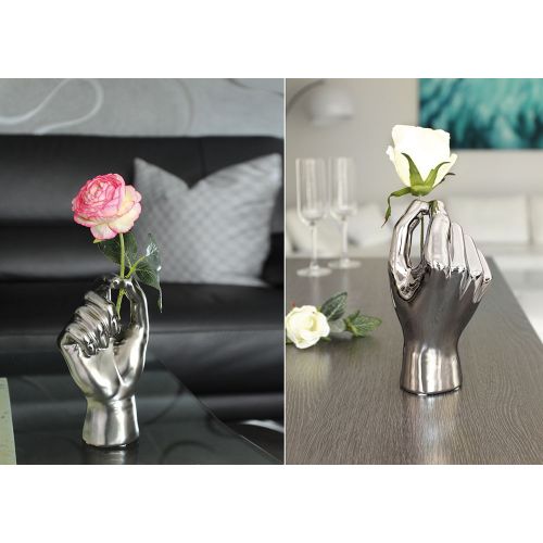 Vase Soliflore Mat en forme de main