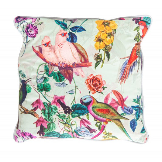 Coussin Oiseaux Perruches